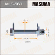 Комплект болта регулировочного (эксцентрика) Masuma MLS-561, для Mitsubishi (OEM MB870912, MB871504, MS450044, MU430004) (+гайка, шайба)