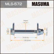 Комплект болта регулировочного (эксцентрика) Masuma MLS-572, для Toyota (OEM 48190-27020, 48198-27010, 90170-14012, 94621-11400, 90201-14005) (+гайка, шайба)