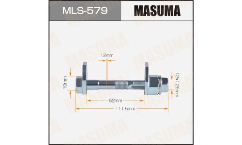 Комплект болта регулировочного (эксцентрика) Masuma MLS-579, для Toyota (OEM 90179-12127, 48409-32040, 48452-32040) (+гайка, шайба)