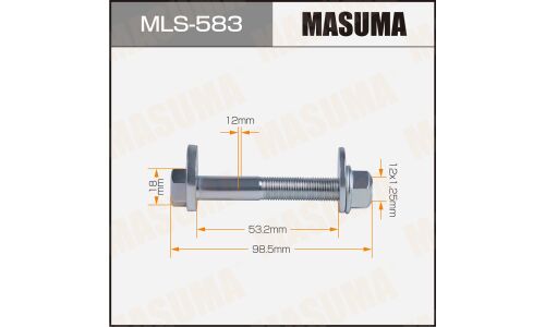 Комплект болта регулировочного (эксцентрика) Masuma MLS-583, для Mazda (OEM BP4K-28-66ZB, BP4K-28-473A, 9YB10-1209) (+гайка, шайба)