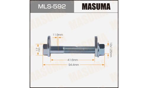 Комплект болта регулировочного (эксцентрика) Masuma MLS-592, для Mitsubishi (OEM 4117A018, MN184102, MN000763) (+гайка, шайба)