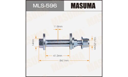 Комплект болта регулировочного (эксцентрика) Masuma MLS-596, для Honda (OEM 52387-SDA-A00, 52388-SDA-A00, 90216-SE0-010, 52387-S84-A00) (+гайка, шайба)