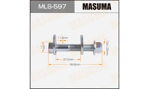 Комплект болта регулировочного (эксцентрика) Masuma MLS-597, для Mitsubishi (OEM MU000763, MF920661, MN184101, MN184102) (+гайка, шайба)