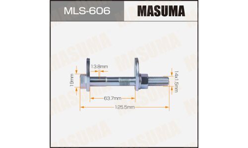 Комплект болта регулировочного (эксцентрика) Masuma MLS-606, для Lexus (OEM 48409-48030, 48198-48010, 90179-14069) (+гайка, шайба)