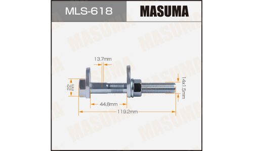 Комплект болта регулировочного (эксцентрика) Masuma MLS-618, для Toyota (OEM 48190-50050, 48198-30060, 90179-14069) (+гайка, шайба)
