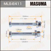 Комплект болта регулировочного (эксцентрика) Masuma MLS-E411, для Mercedes-Benz (OEM A2203300018, A2209900099) (+гайка, шайба) 2 шт