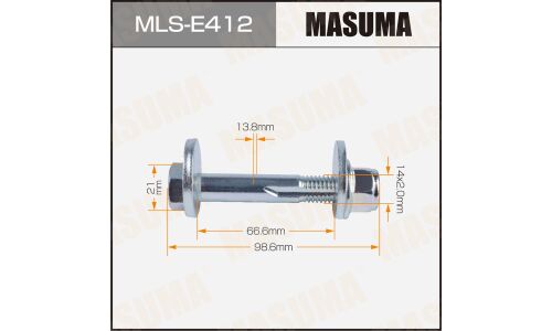 Комплект болта регулировочного (эксцентрика) Masuma MLS-E412, для Land Rover (OEM FY114056, LR001125, LR001126) (+гайка, шайба)