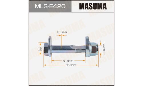 Комплект болта регулировочного (эксцентрика) Masuma MLS-E420, для Chevrolet/Opel (OEM 10282253, 4804609, 94502050, 94502054, 94525295) (+гайка, шайба)