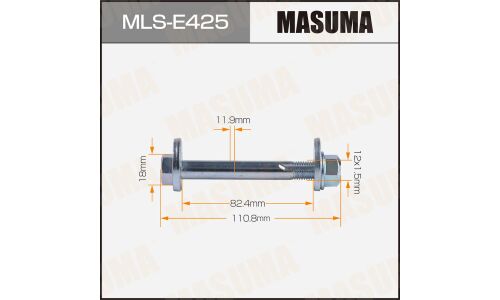 Комплект болта регулировочного (эксцентрика) Masuma MLS-E425, для BMW (OEM 33306786186, 33321095102, 33326760668) (+гайка, шайба)