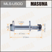 Комплект болта регулировочного (эксцентрика) Masuma MLS-U500, для Ford (OEM 1456980, 1456979, 1471745, 1377452, 6G915K751-AA) (+гайка, шайба)