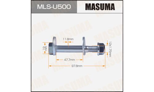 Комплект болта регулировочного (эксцентрика) Masuma MLS-U500, для Ford (OEM 1456980, 1456979, 1471745, 1377452, 6G915K751-AA) (+гайка, шайба)