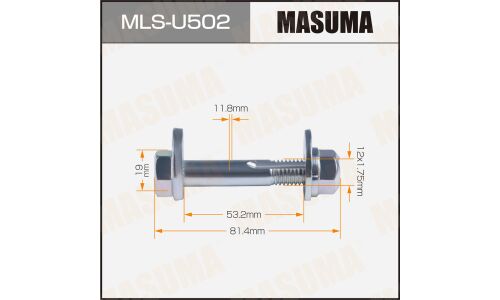 Комплект болта регулировочного (эксцентрика) Masuma MLS-U502, для Ford (OEM 1117876, 1456979, 1S71-5K978-AA, 3M515K751-AF) (+гайка, шайба)