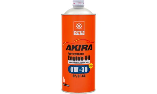 Масло моторное Akira Engine Oil 0w30, синтетическое, API SP, ILSAC GF-6A, для бензинового двигателя, 1л, арт. A00032233-001