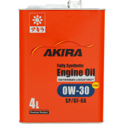Масло моторное Akira Engine Oil 0w30, синтетическое, API SP, ILSAC GF-6A, для бензинового двигателя, 4л, арт. A00032234-004
