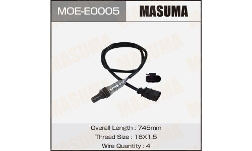 Датчик кислородный MASUMA, VOLKSWAGEN TOUAREG, AUDI A6 / BBJ, BHK, BWE