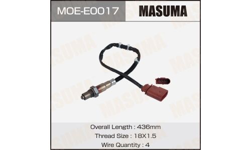 Датчик кислородный MASUMA, SKODA OCTAVIA, FABIA / AME, AZJ, BNU