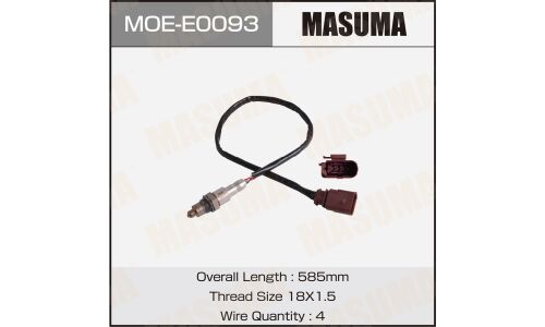 Датчик кислородный MASUMA, VOLKSWAGEN POLO V