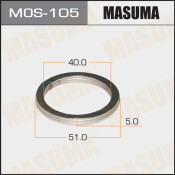 Кольцо уплотнительное выхлопной трубы Masuma, 40x51мм, арт. MOS-105