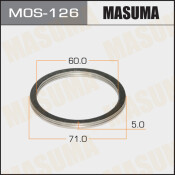 Кольцо уплотнительное выхлопной трубы Masuma, 60x71мм, арт. MOS-126