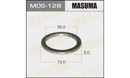 Кольцо уплотнительное выхлопной трубы Masuma, 56x73мм, арт. MOS-128