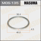 Кольцо уплотнительное выхлопной трубы Masuma, 38.5x47x4мм, металлическое, арт. MOS-135