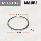 Кольцо уплотнительное выхлопной трубы Masuma, 45.3x54.5мм, металлическое, арт. MOS-137