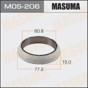 Кольцо уплотнительное выхлопной трубы Masuma, 60.8x77.2x15мм, арт. MoS-206
