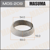 Кольцо уплотнительное выхлопной трубы Masuma, 54x69x16мм, арт. MoS-209