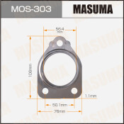 Прокладки глушителя MASUMA, 56.2x105.9x1.1