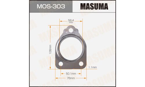 Прокладки глушителя MASUMA, 56.2x105.9x1.1