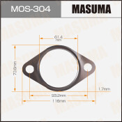 Прокладка выхлопной трубы Masuma, 61.4x116x1.7мм, арт. MOS-304