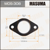 Прокладка выхлопной трубы Masuma, 54.4x129.9x2.1мм, арт. MOS-308