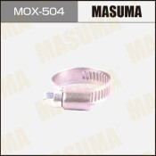 Хомут червячный Masuma Ø16-27мм, ширина 9мм, нержавеющая сталь W2, арт. MOX-504, комплект 10 шт