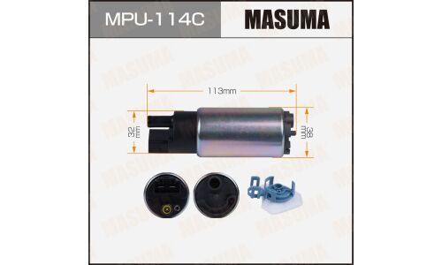 Насос топливный (бензонасос) Masuma, с графитовым коллектором, арт. MPU-114C
