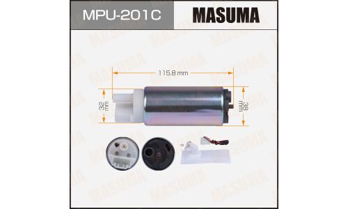 Насос топливный (бензонасос) Masuma, с графитовым коллектором, для Nissan Teana, Infiniti Fx35, арт. MPU-201C