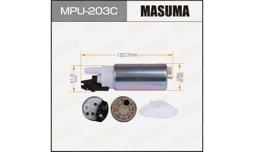 Насос топливный (бензонасос) Masuma, с графитовым коллектором, для Nissan Note / March, арт. MPU-203C