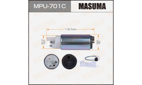 Насос топливный (бензонасос) Masuma, с графитовым коллектором, для Suzuki Grand Vitara, Escudo, арт. MPU-701C