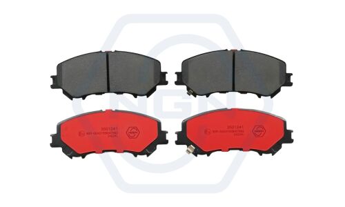 Колодки тормозные дисковые NGN, передние, комплект на ось (4 шт), арт. 3501241