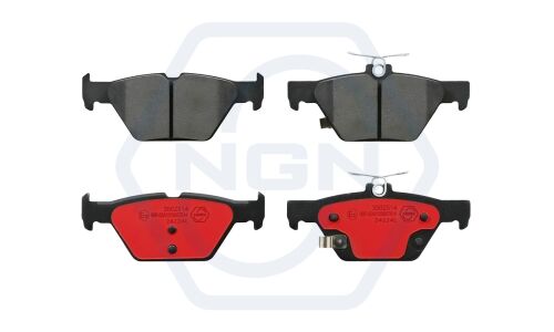 Колодки тормозные дисковые NGN, задние, комплект на ось (4 шт), арт. 3502514
