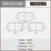 Колодки дисковые MASUMA, PN8005 (1/16)