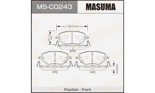 Колодки дисковые MASUMA, PN6089 front (1/)