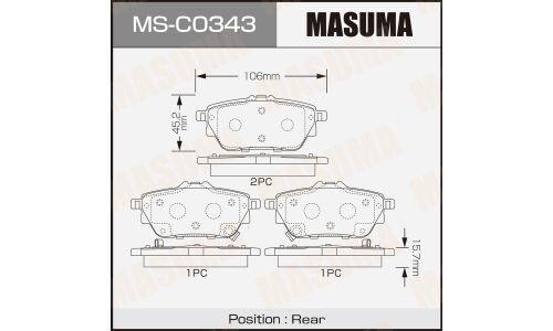 Колодки дисковые MASUMA, PN6068 rear (1/)