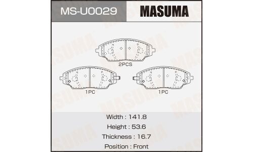 Колодки дисковые MASUMA, NP6076, P10070 front (1/12)