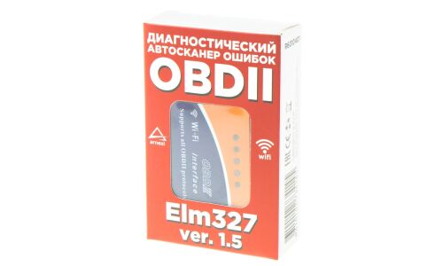 Автомобильный диагностический сканер ELM327 Arnezi, OBD-II, Wi-Fi, версия 1.5, арт. R6010401