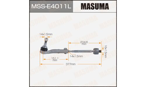 Тяга рулевая Masuma, для BMW 3-Series (G20), арт. MSS-E4011L