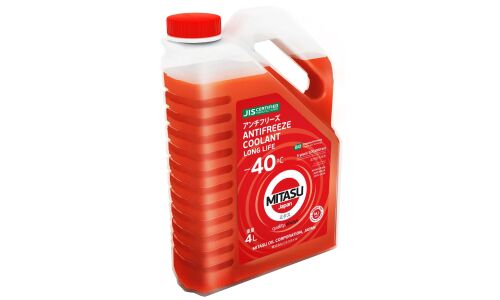 Антифриз Mitasu Red Long Life Coolant LLC, красный, -40°C, 4л, арт. MJ-641/4