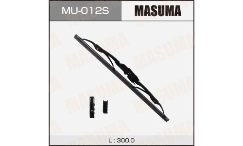Щетка стеклоочистителя Masuma Optimum 300мм (12") каркасная, летняя, крепления J-Hook, Side Pin, Bayonet, 1 шт, арт. MU-012S