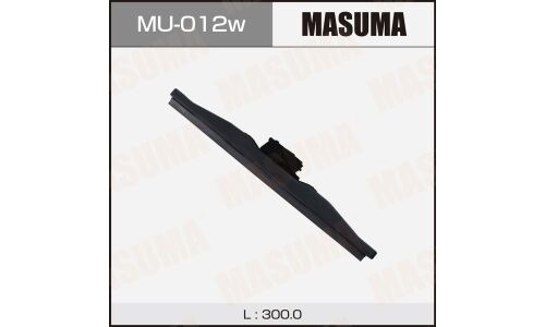Щетка стеклоочистителя Masuma Nano Graphite 300мм (12") каркасная зимняя, с графитовым напылением, крепление J-Hook, 1 шт, арт. MU-012W