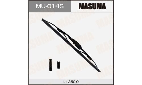 Щетка стеклоочистителя Masuma Optimum 350мм (14") каркасная, летняя, крепления J-Hook, Side Pin, Bayonet, 1 шт, арт. MU-014S