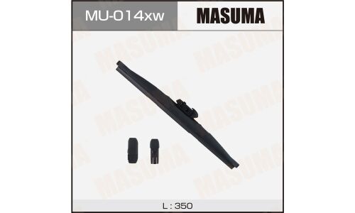 Щётка стеклоочистителя Masuma Nano Graphite X Series, 350мм (14") каркасная, зимняя, с графитовым напылением, крепление DNTL1.1, для Toyota Alphard, Pixis Epoch, Vellfire, 1 шт, арт. MU-014xw